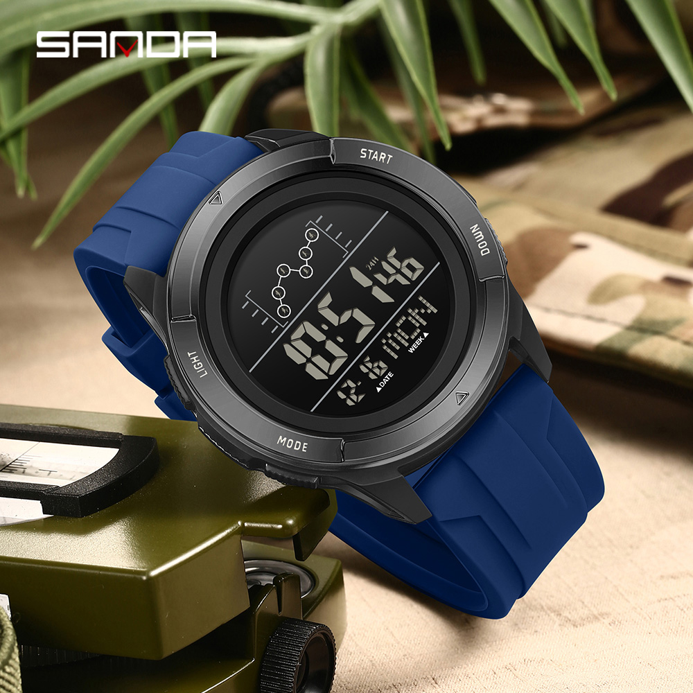 Tide Watch Surf - Мужские электронные часы SANDA 2198, спортивные