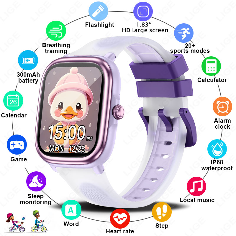 Smartwatch Watches For Girls Kids - Детские умные часы LIGE 2026, новые,