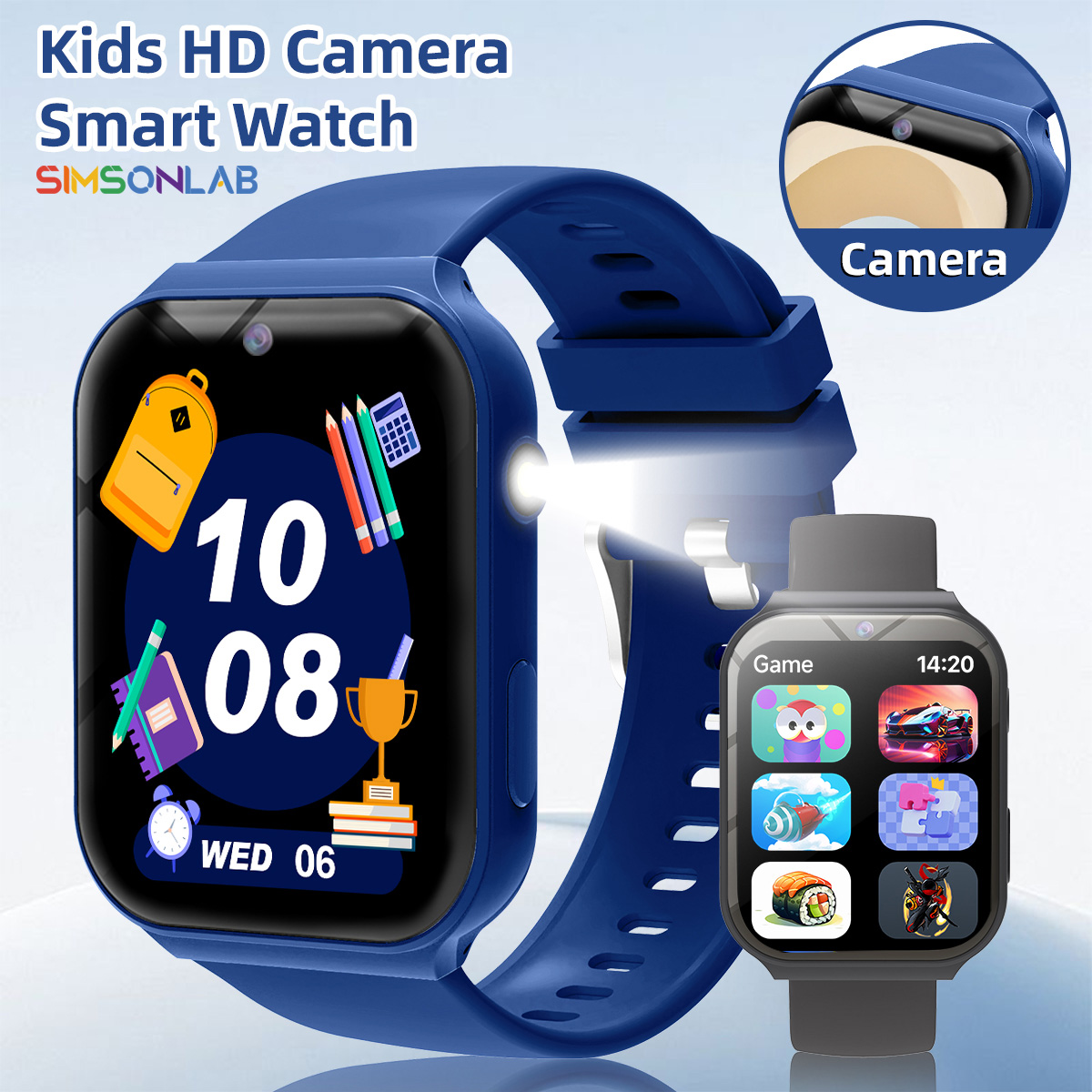 Smartwatch Watches For Girls Kids - Умные часы 2026: Новинка! HD-камера, фонарик,