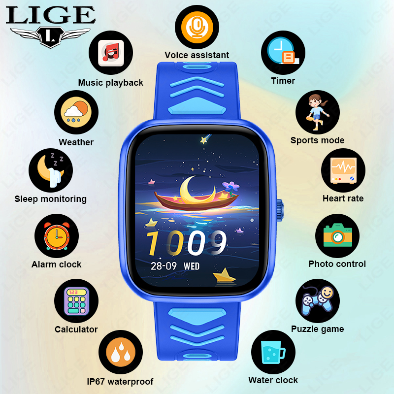Smartwatch Watches For Girls Kids - Детские умные часы LIGE с играми,