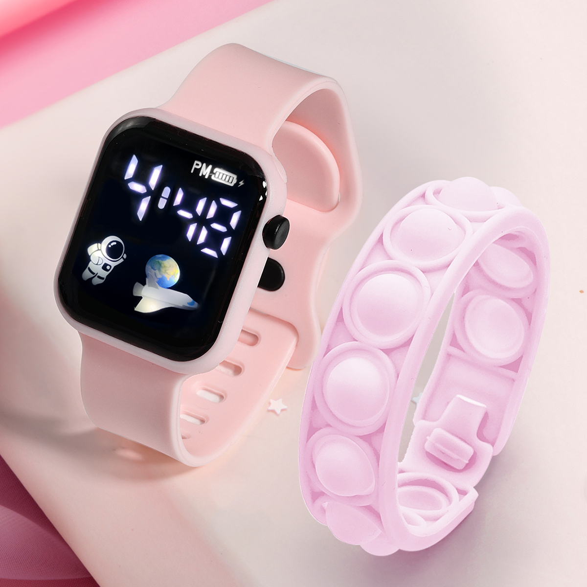 Smartwatch Watches Digital - 2 шт., Детские умные часы-браслет