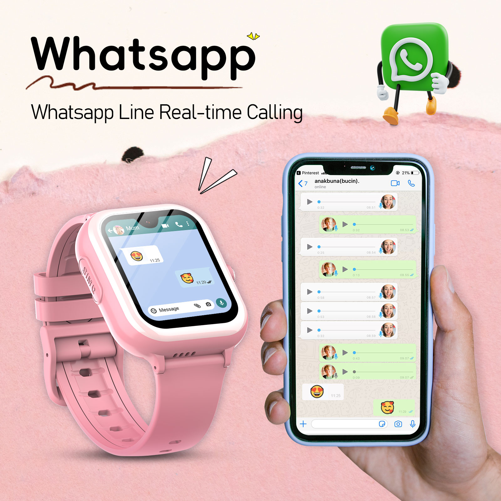Детские умные часы Wonlex KT31 – обзор и цена Smartwatch Watch Whatsapp