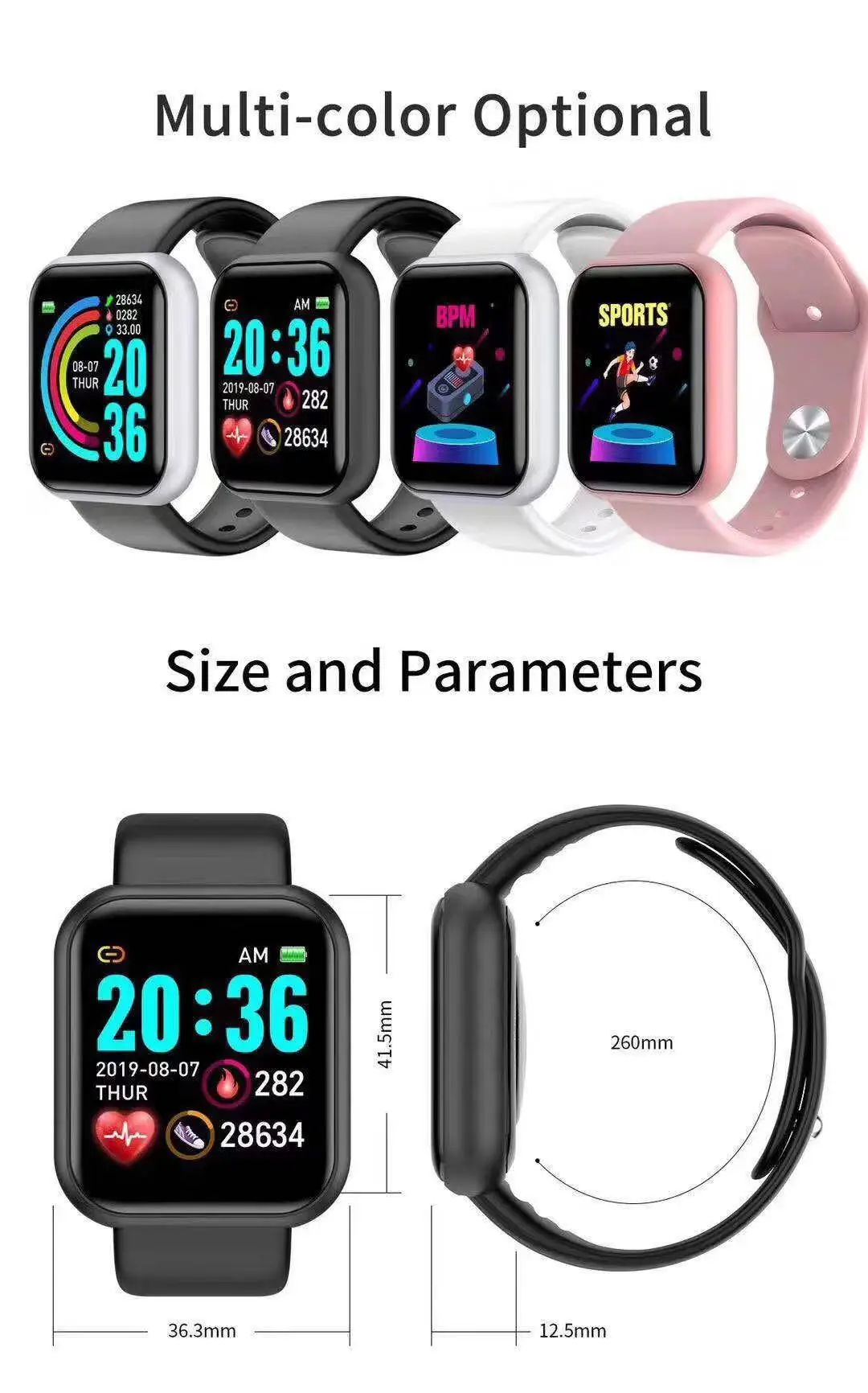 Умные часы D20 Pro для мужчин, – обзор и цена Smartwatch Watches Digital