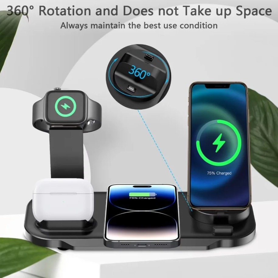 Беспроводная зарядная станция  – обзор и цена Watch 7 Smartwatch Iphone
