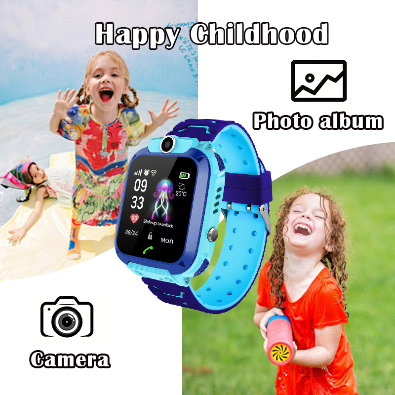 Детские умные часы Q12B с функ – обзор и цена Smartwatch Watches For Kid Boy With Alarm