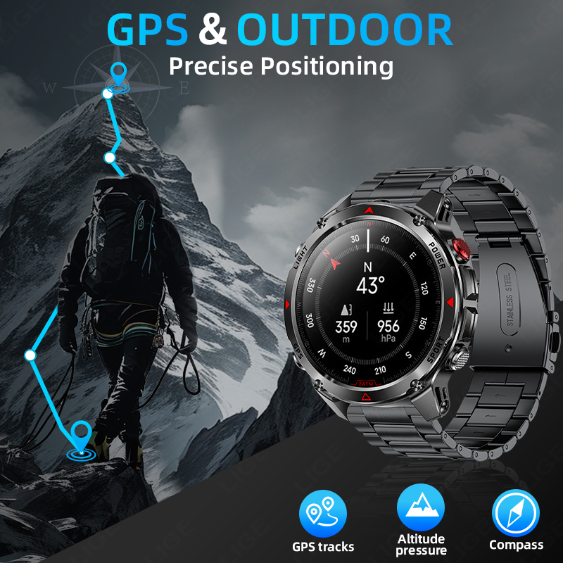 LIGE Новые профессиональные GP – обзор и цена Smartwatch Running Watches For Men