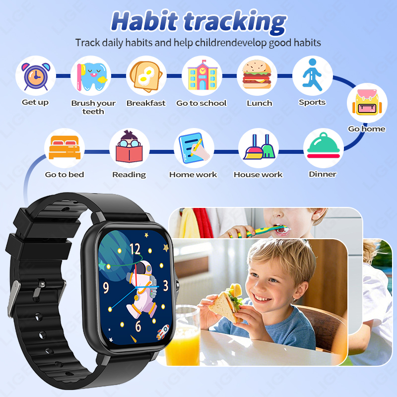 LIGE 2025 Звуковые книги Детск – обзор и цена Smartwatch Digital Watches For Kid Girl