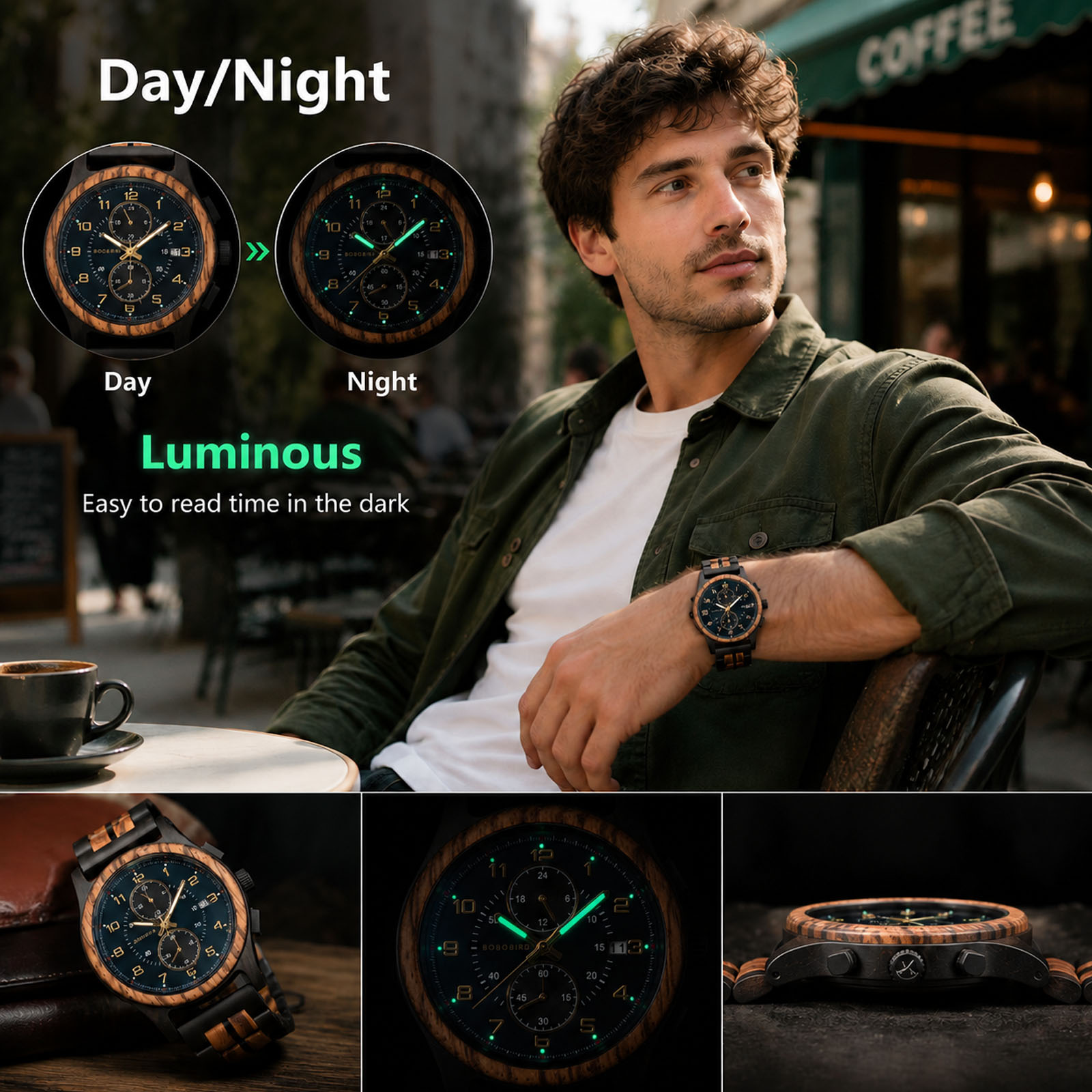 Мужские деревянные часы-хроног – обзор и цена Smartwatch Watches Birthday Gift For Men