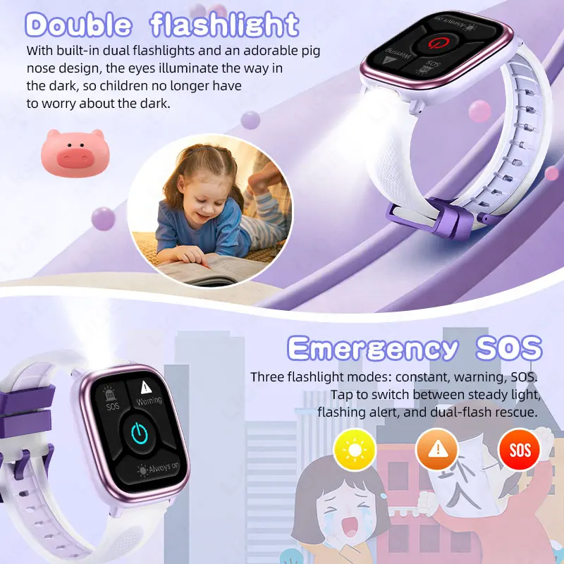LIGE Смарт-часы для детей, дет – обзор и цена Smartwatch Watches Birthday Gift For Girls
