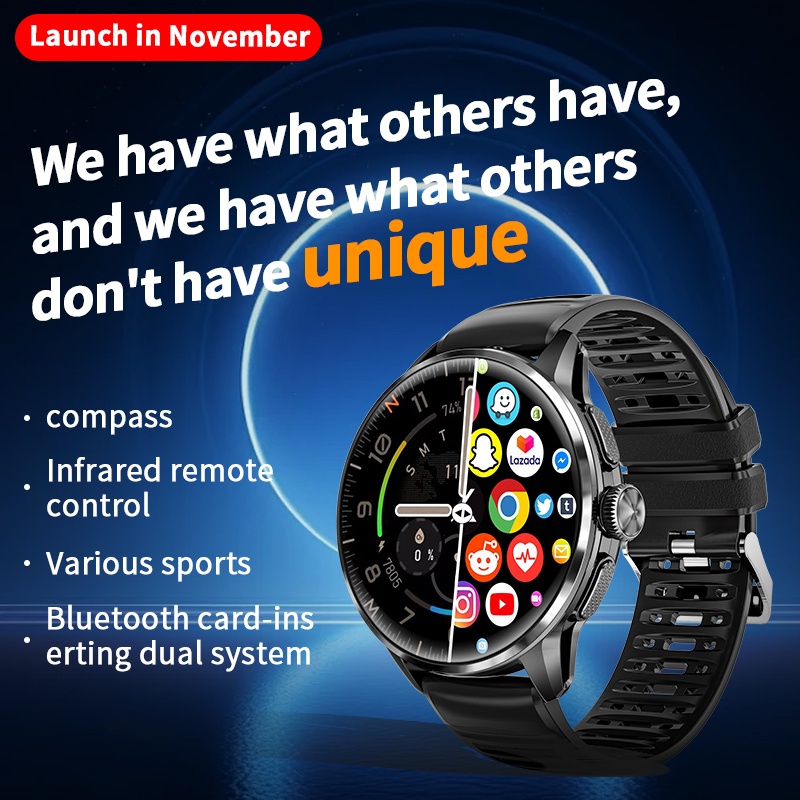 Умные часы H100 с большим AMOL – обзор и цена Smartwatch Watch Whatsapp