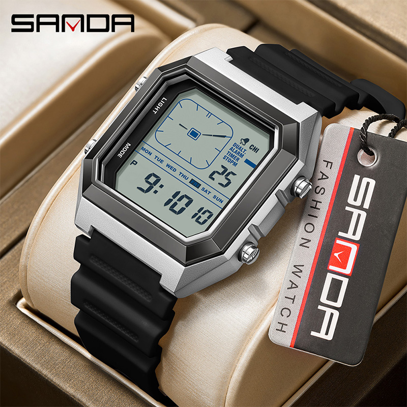 SANDA 6307 Новые мужские цифро – обзор и цена Tide Watch Surf